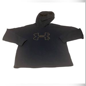 Under Armour Hoodie Women Medium Blue Lightweight Pullover Activewear Solid Logo
